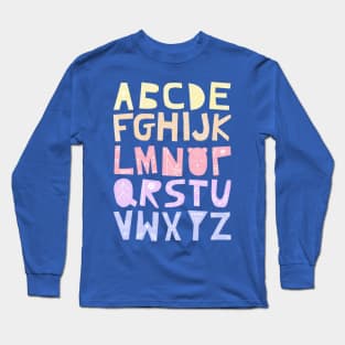 Decorated Alphabet (pastel colors) Long Sleeve T-Shirt